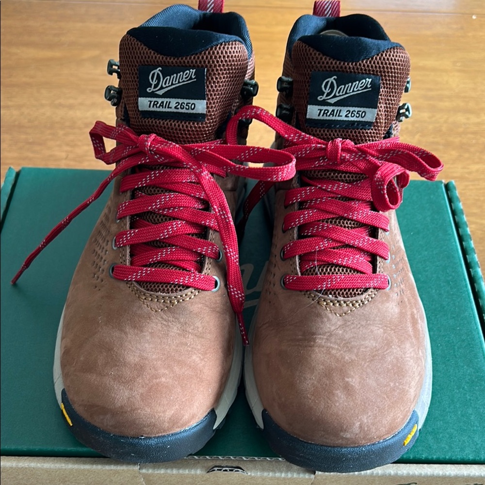 Danner Brown and Red Trail 2650 Gortex Boots for Outdoor Adventures